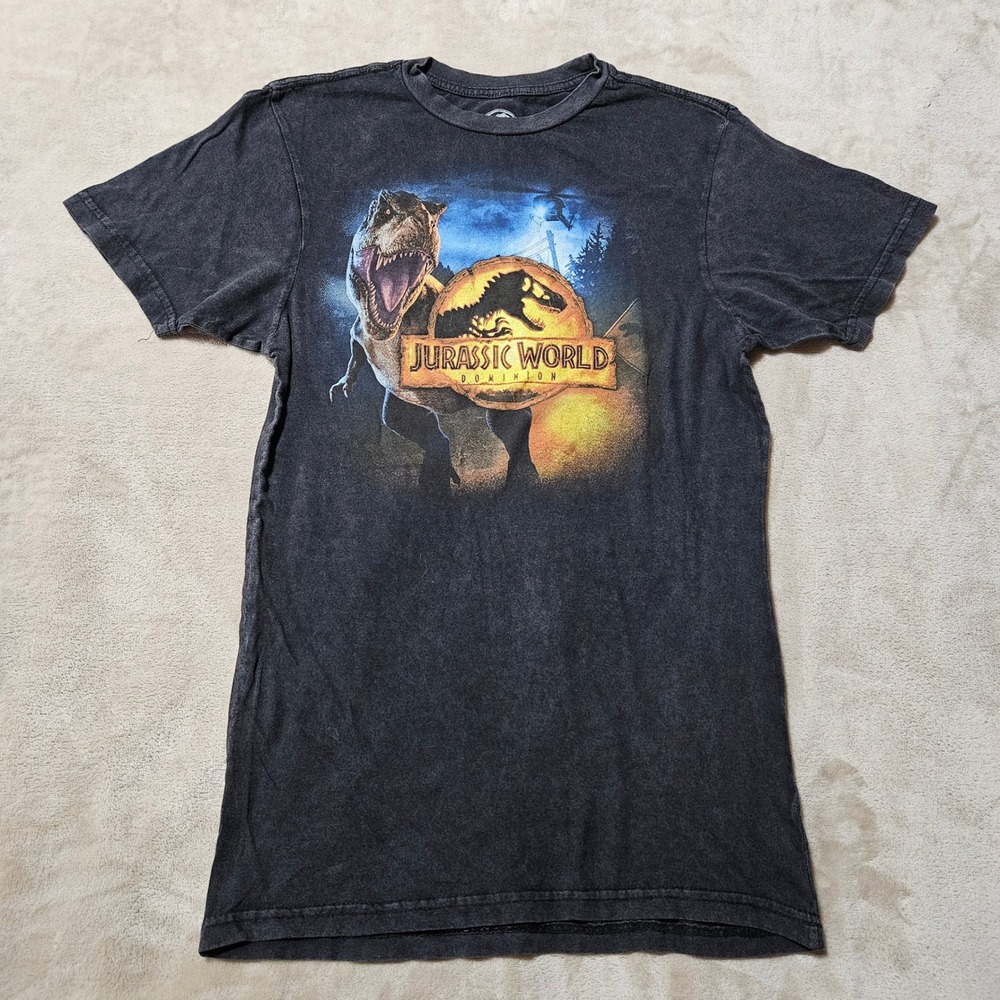 Universal Studios Jurassic‎ World Graphic T-Shirt Gray Mineral Wash Small